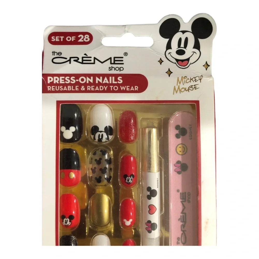 The Creme Shop Disney’s Mickey Mouse 28piece press on nails‎ manicure set new